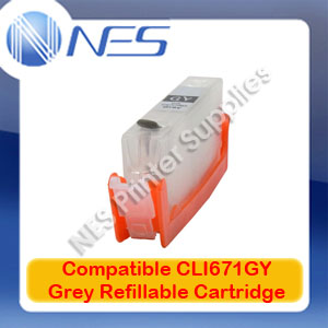 Empty Refillable Cartridge CLI671 GREY for Canon TS9060/TS8060/MG7760/MG7765